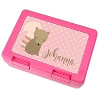 Brotdose mit Name für Mädchen in Pink I Kinder-Dose personalisiert I kids lunch boxes I mit eigenen Namen & Wunschmotiv I Lunchbox I Brotdose I Brotbüchse I Küche I Essen I für Mädchen