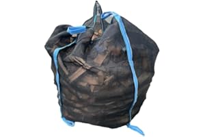 B teurobrecher - 5 Stück Woodbag Big Bag 100x100x160 cm (ohne Inhalt) Boden geschlossen mit Netzgewebe aus Polypropylen - Big Bag Holz - Big Packs für Brennholz - stabil & luftdurchlässig