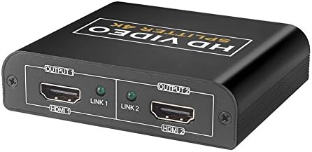 HDMI Splitter 1 input 2 outputs HDMI Switcher 2 port Supports 3D 1080P For Amazon Fire TV/Apple TV/PS2/PS3/PS4 /Xbox360/Blu-ray DVD Ver 1.4 HDCP compatible DC/5V