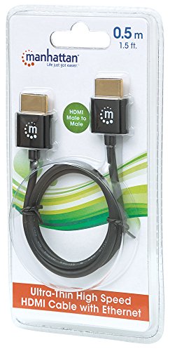 Manhattan Ultradünnes High Speed HDMI-Kabel mit Ethernet-Kanal 0,5m - 4