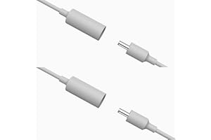 LIFEMOI 10ft Power Extension Cable for Echo Pop and Echo Dot (3rd Gen),Echo Dot (4rd Gen), Echo Dot (5rd Gen)，Echo Show 5 (2nd Gen), Prevents loosening，Prevents electric shock，IP53 Waterproof (2 Pack White)