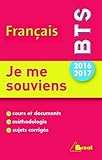 Je me souviens - Thème de BTS français 2016-2017