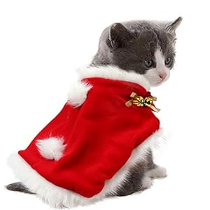 Vetements Pour Chiens Habillage Pour Chaton Owude Costume De Manteau De Noel Pour Animaux De Compagnie Avec Cloches En Tissu Doux Et Epais Petits Chats Petits Chats S Isita Com Mx