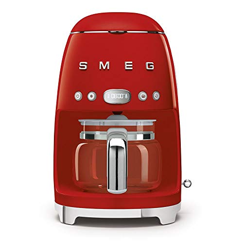 Smeg - dcf02rdeu - Cafetière filtre programmable 10 tasses 1050w rouge années 50