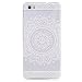 Produktbild KSHOP TPU Silikon Hülle für Huawei p8 lite Handyhülle Schale Etui Protective Case Cover dünn mit Drucken Muster - indisches Heilige Blume Mandala Weiß
