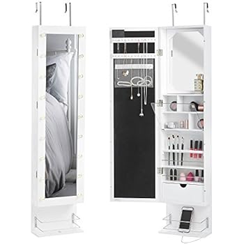 Amazon.de: Relaxdays Schmuckschrank mit Spiegel abschließbar