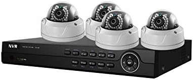 HiWatch by Hikvision 4MP IP Security Camera System with 4CH PoE HD NVR and 4x 4 Megapixels 2688 x 1520 Weatherproof CCTV Vandal Proof Dome Camera, Power Over Ethernet Kit (2TB Seagate Skyhawk CCTV HDD)