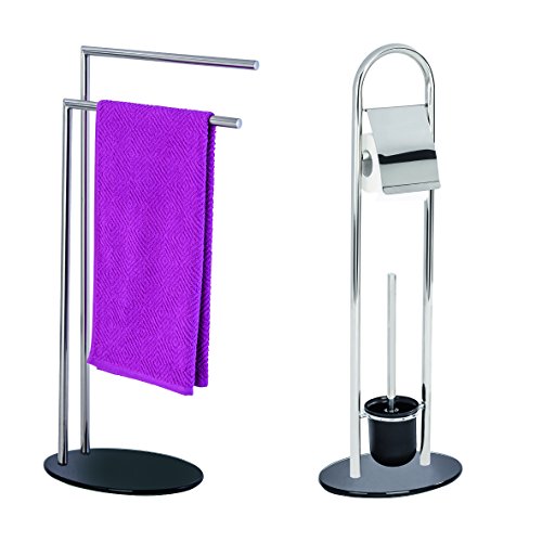 Wenko 21731100 Stand WC-Garnitur Atlanta, Edelstahl rostfrei, 28 x 78,5 x 20,5 cm, glänzend - 5