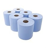 Buena calidad en relieve, rollo de 2 capas de color azul, biodegradable/reciclado.