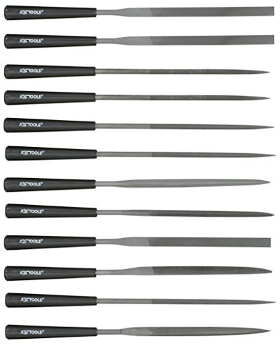 KS Tools 140.3050 Nadelfeilen-Satz mit Kunststoffheft im Etui, 12-teilig - 3