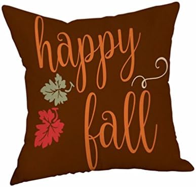 Pillow case, iHee Sofa Throw Pillow Cushion Cover Halloween Home Decor Square 18x18 Inches Pillowcases (Quote, Happy Fall Yall _E)