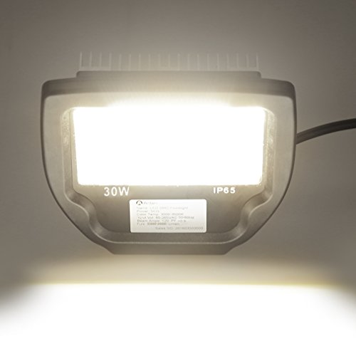 Anten LED Aussen Ultraheller Fluter/Strahler/Flutlicht/Scheinwerfer Wasserdicht IP65 Wetterfest mit Ständer ohne Stecker und Batterie: Design Ultra Slim Mini Flach & Schwenkbar ( Warmweiss Kaltweiss Neutralweiss & 3000K 4000K 6000K & 10W 20W 30W 50W & AC85-265V) - 3