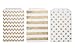 Produktbild 100%Mosel 24 Papiertüten weiß / gold, Mustermix, 12,7 x 19 cm, Punkte Streifen Chevron Mix