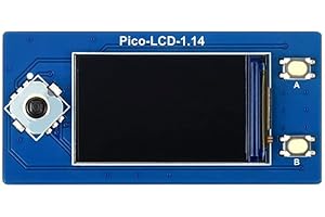 COOLWELL Waveshare 1.14inch LCD Display Module For Raspberry Pi Pico 65K RGB Colors 240×135 Pixels with SPI Interface Embedded ST7789 Driver Using SPI Bus IPS Screen