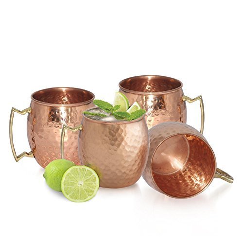 AVS STORE ?Handmade Pure Copper Hammered Moscow Mule Mug (4) by AVS STORE