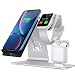 Produktbild GOUDU Wireless Charger, Handy Halterung für Kabelloses Ladegerät 3 in 1 Schnelles Adefunktion, für Apple Watch Airpods iPhone XR/XS/X/8 Plus/8/7 Plus/7/6s/6 Silver