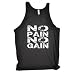 Produktbild 123t Trägershirt No Pain NO Gain Premium Abgenutzter Druckstil - Schwarz, L
