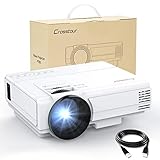 Crosstour Projector HD Video Projector 1080P Supported for Home Theater Entertainment 55,000 Hours LED Life Compatible with HDMI/VGA/TF/AV/USB (Upgrade)