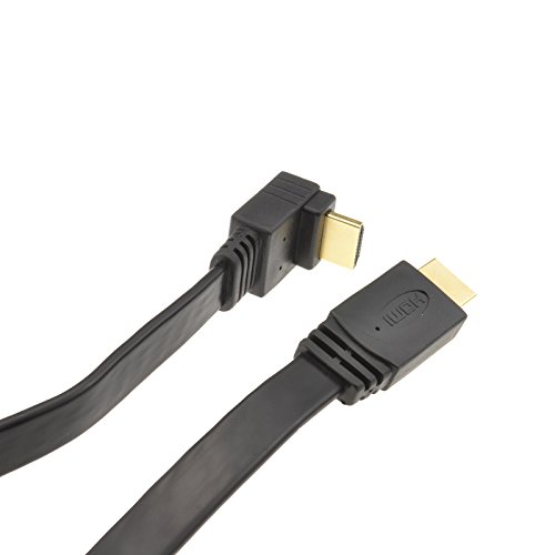 Flach HDMI Rechts Abgewinkelt Hoch Geschwindigkeit Kabel Für 3D TV 1,4 Anschlusskabel Vergoldeten 2 m - 5
