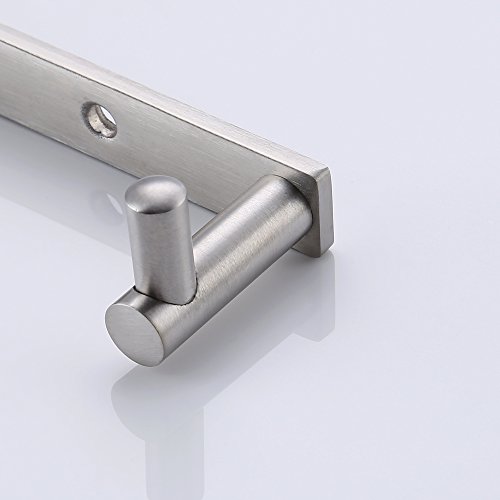 KES SUS304 Edelstahl Haken Haken Rackschiene mit 3 Haken Wandhalterung, Gebürstet - 5