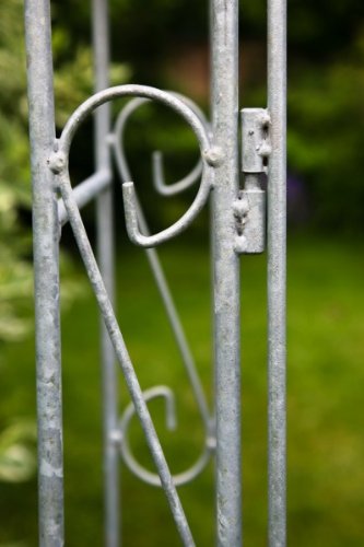 Rosenbogen 12mm Volleisen B: 140cm ZINK mit Türen / Tor - 6