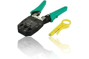 CDL MICRO RJ45 & RJ11 Crimping Tool, Crimps 8P8C, 6P6C & 4P4C Plugs inc Insertion Tool