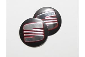 AYA 2 x SEAT ALTEA ALHAMBRA LEON IBIZA REMOTE KEY FOB LOGO EMBLEM STICKER BADGE 14MM