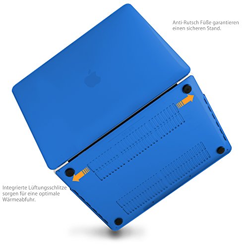 MyGadget MacBook Pro 13 Zoll *Matt* Case – Model mit / ohne Touchbar Ende 2016 (A1706 / A1708) Plastik Mac Hülle Schutzhülle Hartschale Cover (Blau) - 3