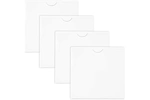 ARIATI Pack of 4 x Self-Adhesive Car Permit and Ticket Holders, Clear Windscreen Card Holders for Parking Permits, Notes, and Tickets – Ideal for Cars, Vans, and Caravans (105x105mm)