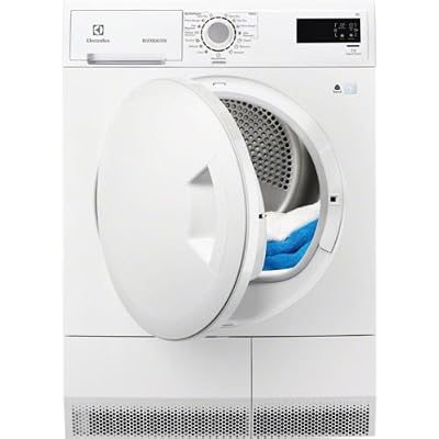 Electrolux EDC2086PDW Sèche Linge Condensation 8 kg Départ Différé, sonde électronique, Affichage du Temps Restant, Ecran LCD, Programme Délicat, Programme Rapide, Voyant Entretien Filtre, Voyant Fin de Programme, Ecran