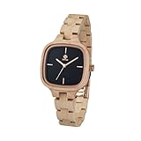 Zeitholz Damen-Holzuhr analog Quarz-Uhr mit Ahornholz-Armband Modell Roßwein