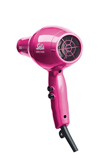 Solis Profi Haarföhn, 3 Temperatur- und Gebläsestufen, Abkühl-Taste, DC-Motor, 1800 Watt, Ionen-Technologie, Swiss Perfection Superlight (Typ 442), Pink - 3