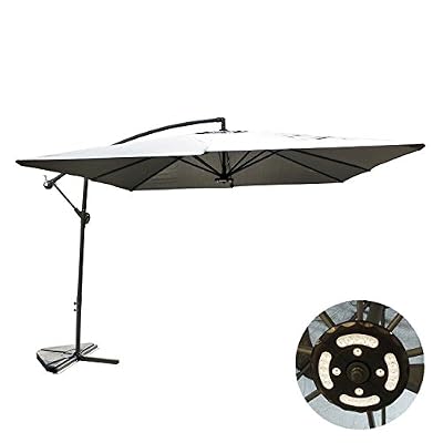 Concept-Usine Solenzara à LED gris : Parasol à LED déporté 3x3m