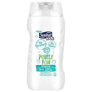 Suave Kids 3 In 1 Shampoo And Conditioner,Body wash, Purely Fun, 12 Ounce