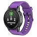 Produktbild Upxiang Für Garmin Fenix 5S Plus Band Easy Fit 20mm Breite Soft Silikon Uhrenarmband für Herren Damen (Lila)