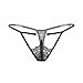 Produktbild Spitze Perlen Low-Taille Strings Nahtlose Panties Slips Erotik Unterwäsche Damen by FEITONG (Freie Größe, Schwarz-1)