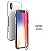 Produktbild QINPIN Für iPhone XS Max 6,5 Zoll Magnetic Adsorption Metallstoß Glas Schutzhülle Ledertasche Silber
