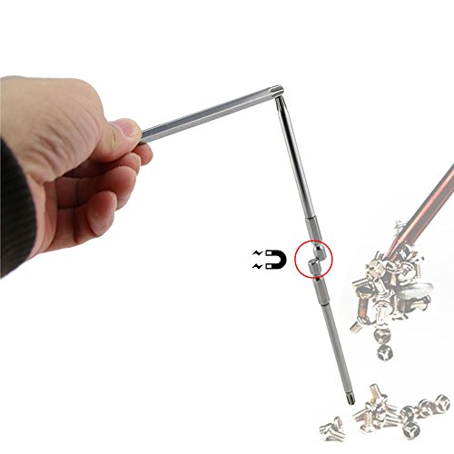 JTENG 8 Stück Torx Bits Schraubendreher Set Extra lang(100mm) und magnetisch T8-T40 1/4 Zoll Sechskant Schaft Elektrische Schraubendreher Werkzeuge - 4