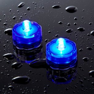 4er Set LED Teelicht Blau wasserdicht, Unterwasser Teelicht