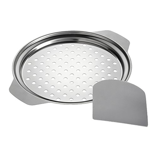 Westmark Spätzle-/Topfaufsatz mit Teigschaber, Für Topfdurchmesser von 24 - 28 cm, Rostfreier Edelstahl/Kunststoff, Silber, 61112240