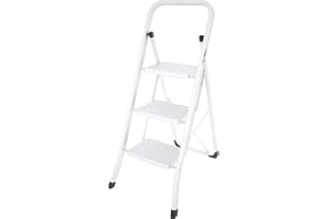 CILVANI SRL CILVANI SGABELLO 3 GRADINI IN ACCIAIO CON 3 GRADINI ANTISCIVOLO BIANCO