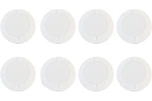 FADBUDSS 8 Pcs Replacement Joystick Covers, Repair Soft Silicone 3D Analog Gamepad Thumb Grips Caps Thumbsticks Cover Skin Parts Compatible with Switch Switch Lite OLED Joy-Con Controller (White)