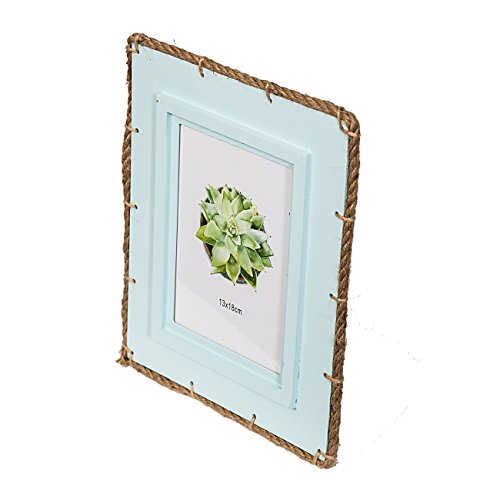 Bilderrahmen Holz Fotorahmen Landhaus Vintage Shabby chic in schöne Pastellfarben (Mint) - 2