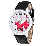 Junjie Dame Uhr Analog Armbanduhr Männer Herren Fitness Frauen Vogue TischuhrSmartwatch wasserdicht Buckle Wasserdichte Armband Sport Leather Blumen Weihnachten ältere Muster Solides Edelstahl