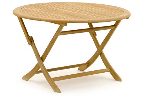 Preisvergleich Produktbild Belardo California Esstisch, FSC Itauba, Ø 120cm, klappbar, mit Schirmloch