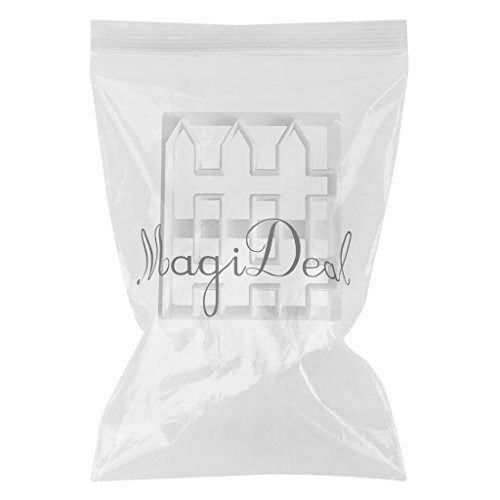 MagiDeal Backen Keks Ausstecher – Set aus Plastik Ausstechformen Backen Fondant Cookies, Tortendekorationen – 1pcs Mini-Zaun, 7.2×8.3cm - 2