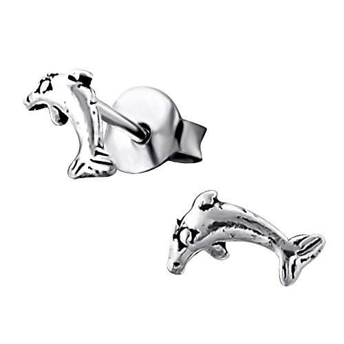 Laimons Mädchen Ohrstecker Aus Sterling Silber 925 – Känguru Motiv, Oxidiert, Mit Gummiverschluss, Für Kinder