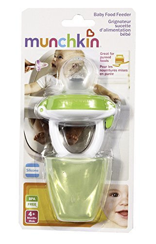 Munchkin Baby Food Feeder (Green, Pink and Blue) BPA Free (Green)