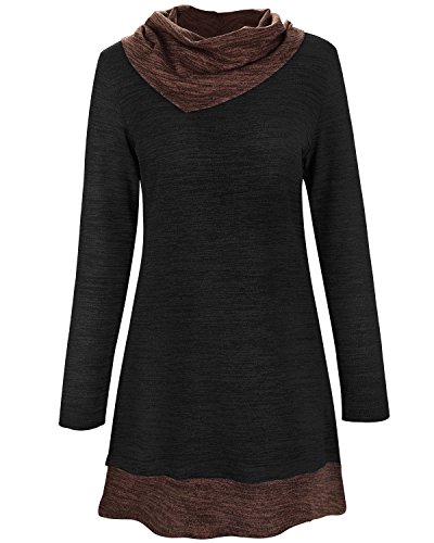 Haut Femme Automne STYLEWORD Jumper Dress For Women UK Ladies Long Sleeve Tunic Dress Crew Neck Sweater Dress