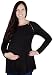 Mija – Unique Maternity sweater pullover Tunic loose fit with zipper 3036 (12 / 14, Black)